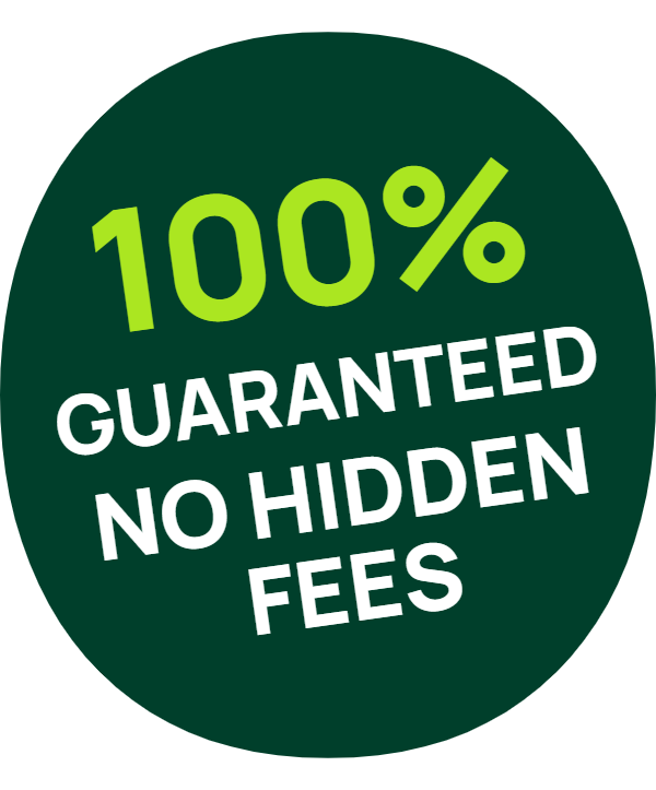 “100% no hidden fees” guarantee