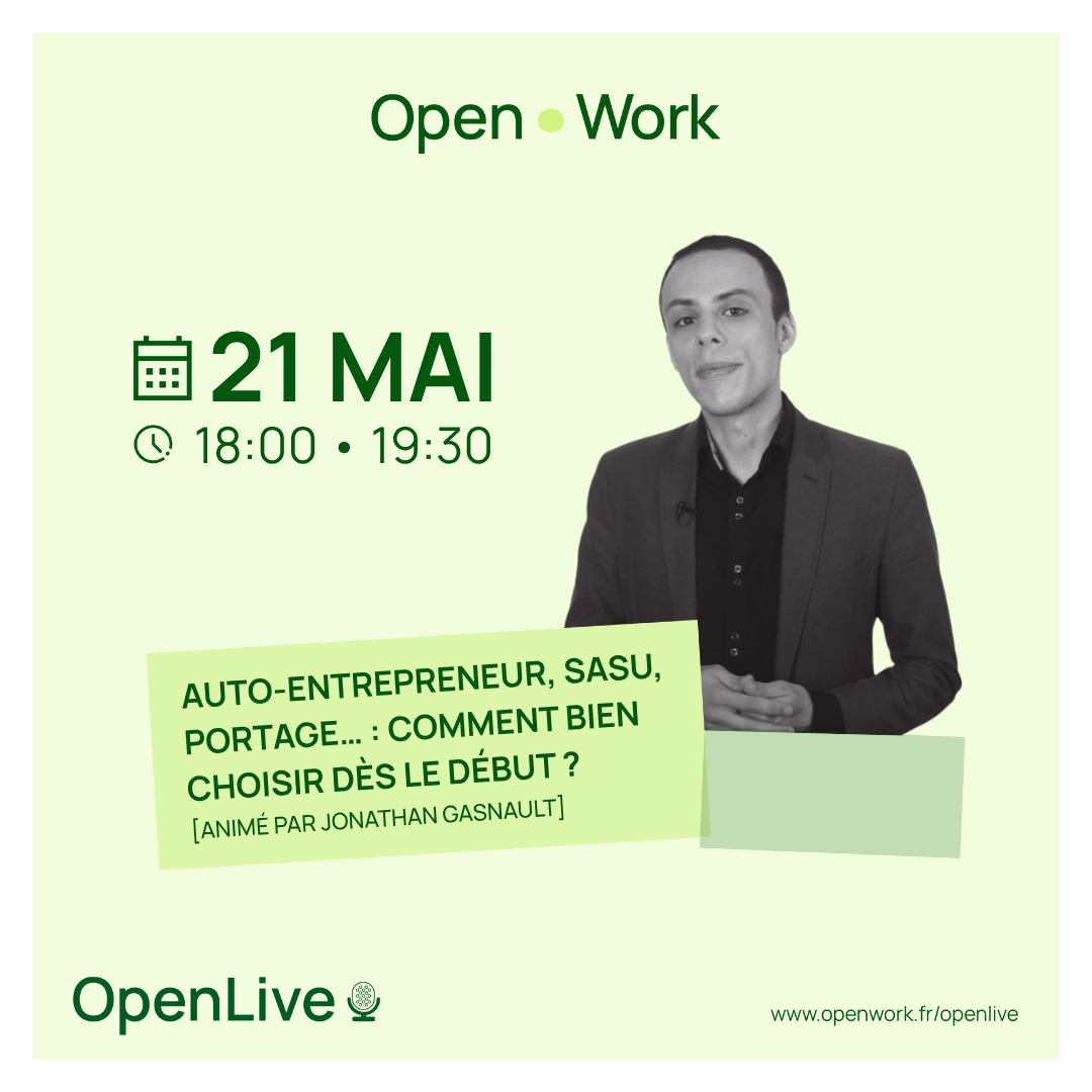 OpenLive Auto-entrepreneur, SASU, portage… : comment bien choisir dès le début ?